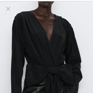 Zara black top with bow
